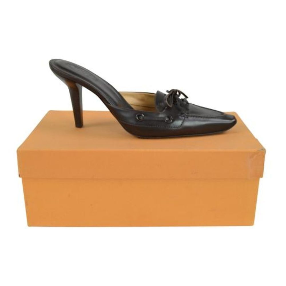 Tod's Brown Sabot Slip On Heels Pumps Formal